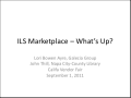 ILS Marketplace presentation cover image