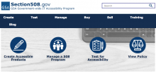 Screenshot of section508.gov website