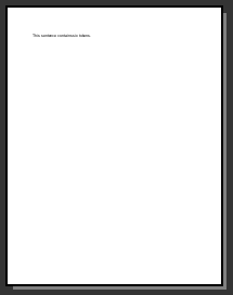image of a printed page with a single line of text