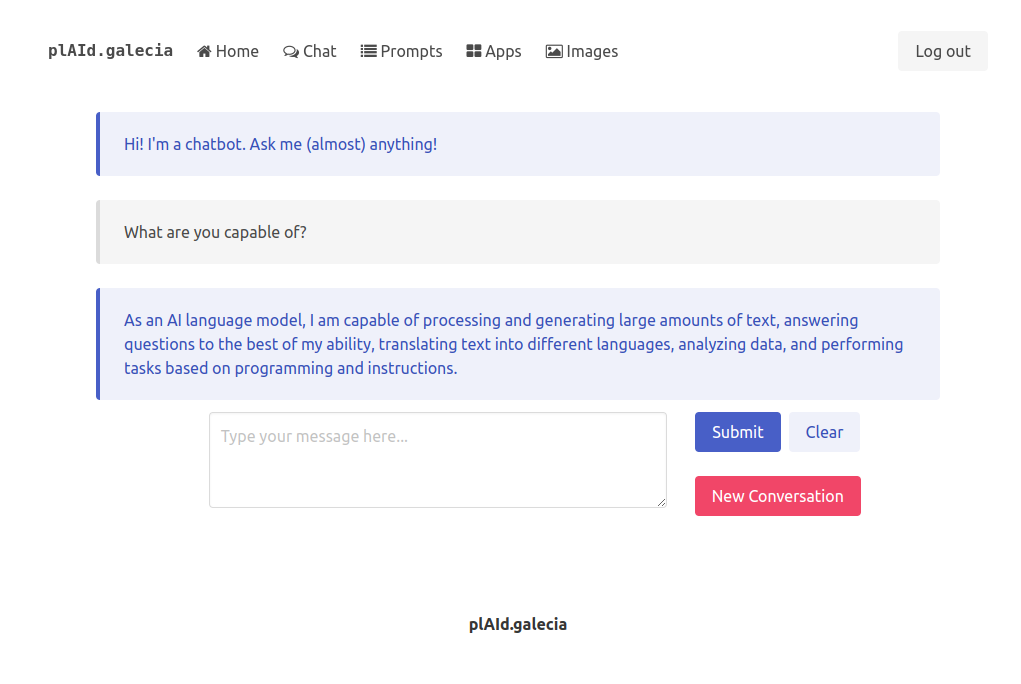 screenshot of a chat app featuring text bubbles with text