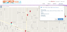 screenshot of the HistoricPlacesLA online map application